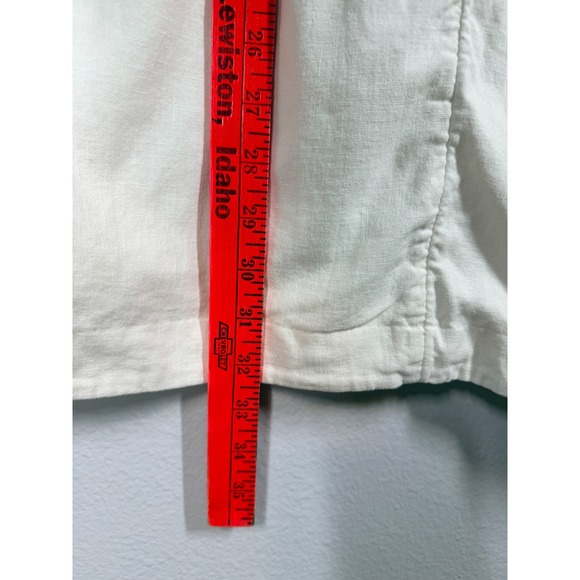 Abercrombie & Fitch Vest Mini Dress Women S Cream Linen Blend Button Front - Picture 5 of 7